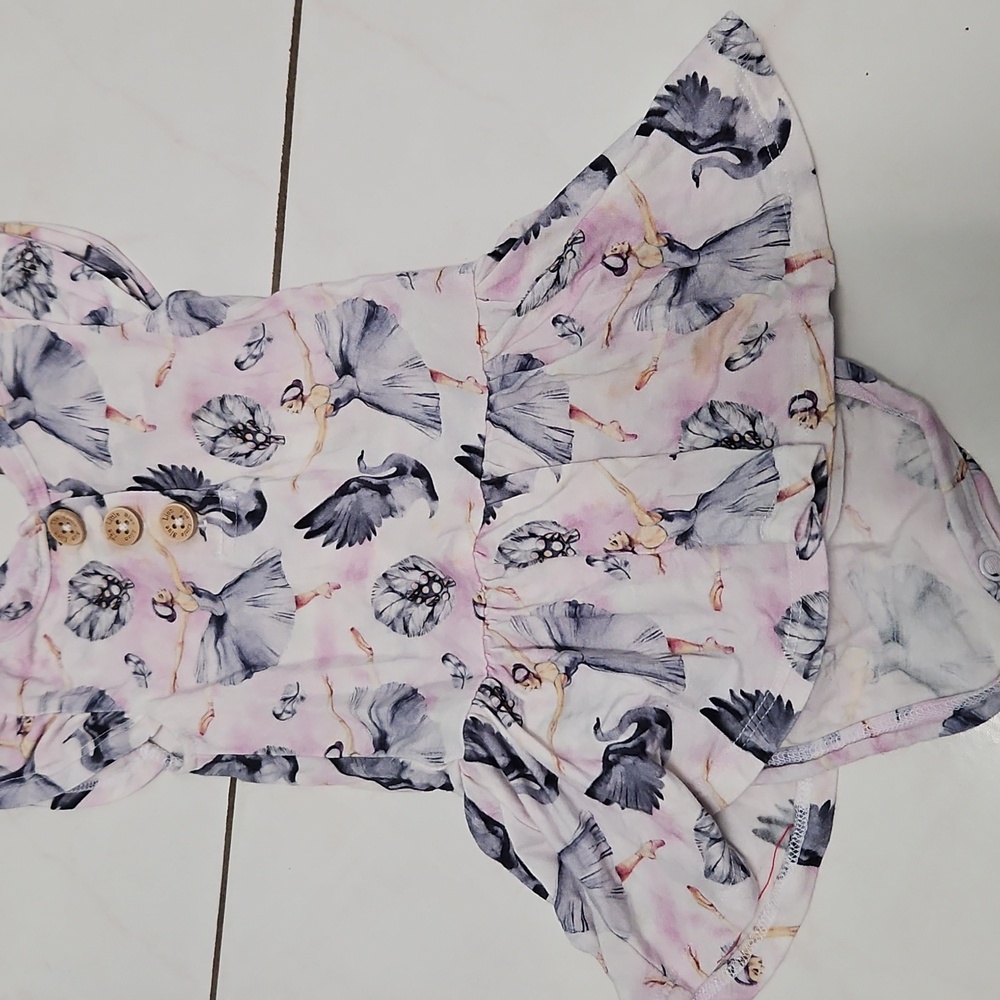 The little blue lion ballet skirted onesie 6-12